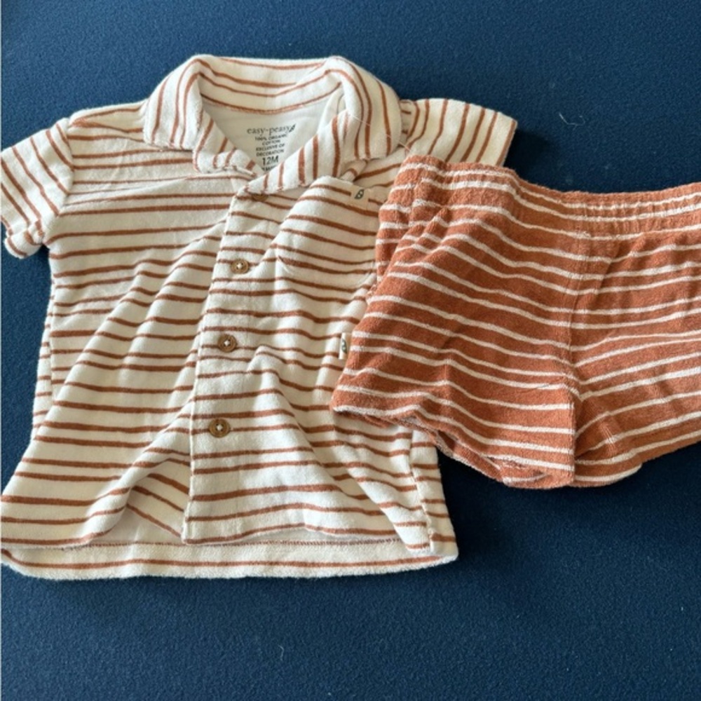 Terri cloth coordinating set- 100% organic cotton- unisex with pockets! See pic: